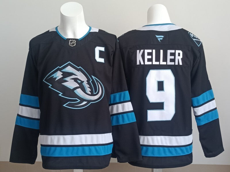 Utah Mammoth #9 Clayton Keller Black 2025 Stitched Jersey