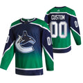 Vancouver Canucks Custom Green 2020-21 Reverse Retro Alternate NHL Jersey