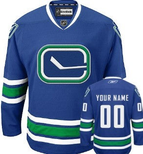 Vancouver Canucks Customized Blue Third Jersey Premium Stitched