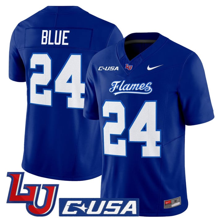 Vaughn Blue Jersey #24 Liberty Flames 2025 Vapor Limited Stitched