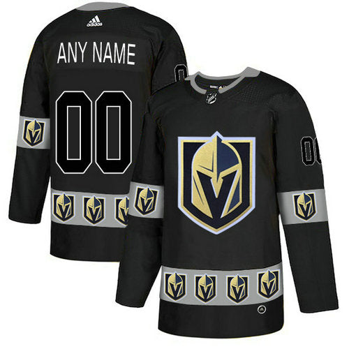 Vegas Golden Knights Custom Black Team Logos Fashion Jersey Stitched