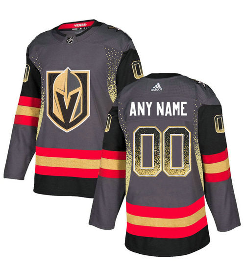 Vegas Golden Knights Gray Customized Drift Fashion Jersey Stitched