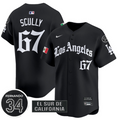 Vin Scully Jersey #67 Dodgers Mexico 2025 LA Gothic Style Patch Premier Limited Stitched