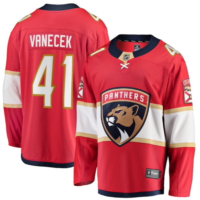Vitek Vanecek 41 Florida Panthers 2025 Breakaway Player Men Jersey