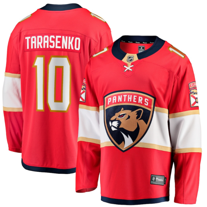 Vladimir Tarasenko 10 Florida Panthers 2025 Breakaway Player Men Jersey Red