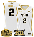 Women's Madison Conner Jersey #2 TCU Horned Frogs 2025 Champions White Gold