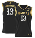 Wilt Chamberlain Jersey #13 Kansas Jayhawks 2024 Lightweight Basketball Black Gold