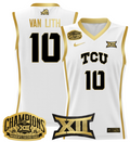 Women's Hailey Van Lith Jersey #10 TCU Horned Frogs 2025 Champions White Gold