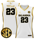 Wayman Tisdale Jersey #23 Oklahoma Sooners 2024 Lightweight Basketball White Gold