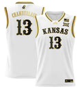 Wilt Chamberlain Jersey #13 Kansas Jayhawks 2024 Lightweight Basketball White Gold