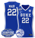 Women's Taina Mair Jersey #22 Duke Blue Devils 2025 ACC Champions Royal