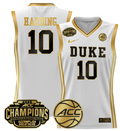 Women's Lindsey Harding Jersey #10 Duke Blue Devils 2025 Champions White Gold