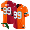 Warren Sapp Jersey #99 Miami Hurricanes Split Vapor Limited Football Stitched