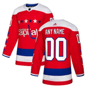 Washington Capitals adidas Red Alternate Custom Jersey Premium Stitched