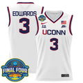 Aaliyah Edwards Jersey #3 UConn Huskies 2025 Big Eat Final Four Patch White