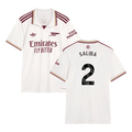 William Saliba #2 Arsenal 2025-26 Third Jersey – Cream