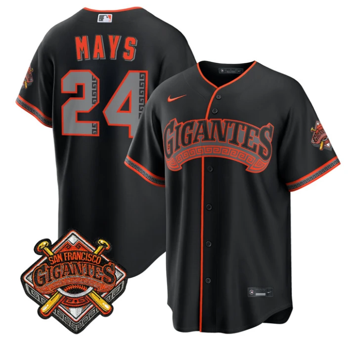 Willie Mays Jersey #24 San Francisco Giants Los Gigantes Vapor All Stitched
