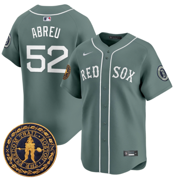 Wilyer Abreu Jersey #52 Boston Red Sox Freedom Trail Patch Vapor Premier Limited Stitched