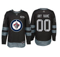 Winnipeg Jets Black 1917-2017 100th Anniversary Stitched NHL Custom Jersey