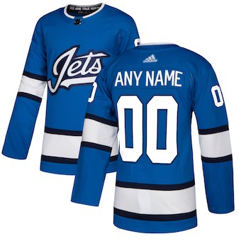 Winnipeg Jets  Blue Alternate Custom Jersey Stitched