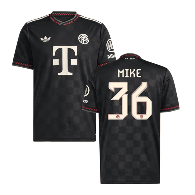 Wisdom Mike #36 Bayern Munich 2025-26 Third Men Jersey – Black