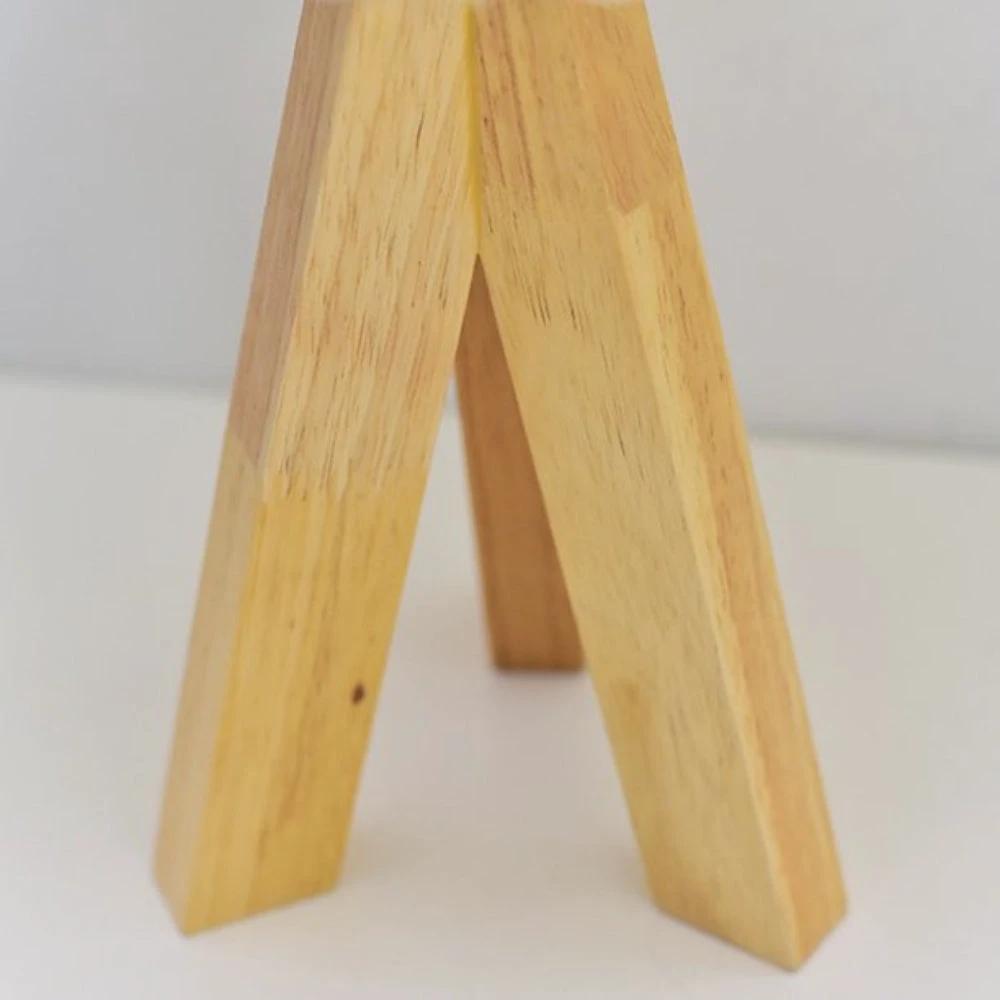 Wooden Tripod USB Table Lamp