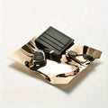 Wrinkled Stainless Steel Obsidian Tray