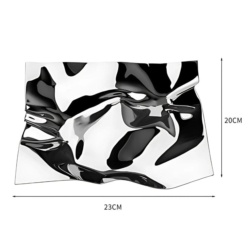 Wrinkled Stainless Steel Obsidian Tray