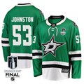 Wyatt Johnston 53 Dallas Stars 2025 STANLEY CUP Final Patch Home Men Jersey Black