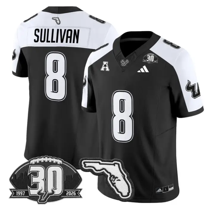 Wyatt Sullivan Jersey #8 South Florida Bulls 30th Patch Limited Stitched
