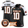 Wyatt Young Jersey #10 Oklahoma State 2026 Leslie O'neal Stitched