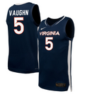 Yonta Vaughn Jersey #5 Virginia Cavaliers Unisex NIL Basketball Navy