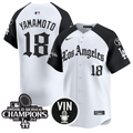 Yamamoto Jersey #18 Dodgers 2025 LA Gothic Style Vapor Premier Limited Stitched