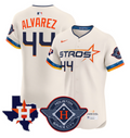 Yordan Álvarez Jersey #44 Houston Astros 2025 City Connect Texas Patch Premier Elite Stitched