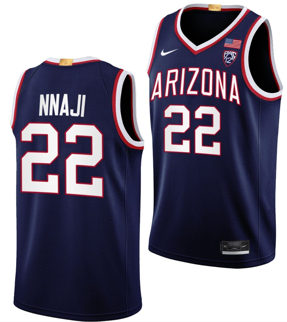 Zeke Nnaji Jersey Arizona Wildcats College Basketball Limited #22