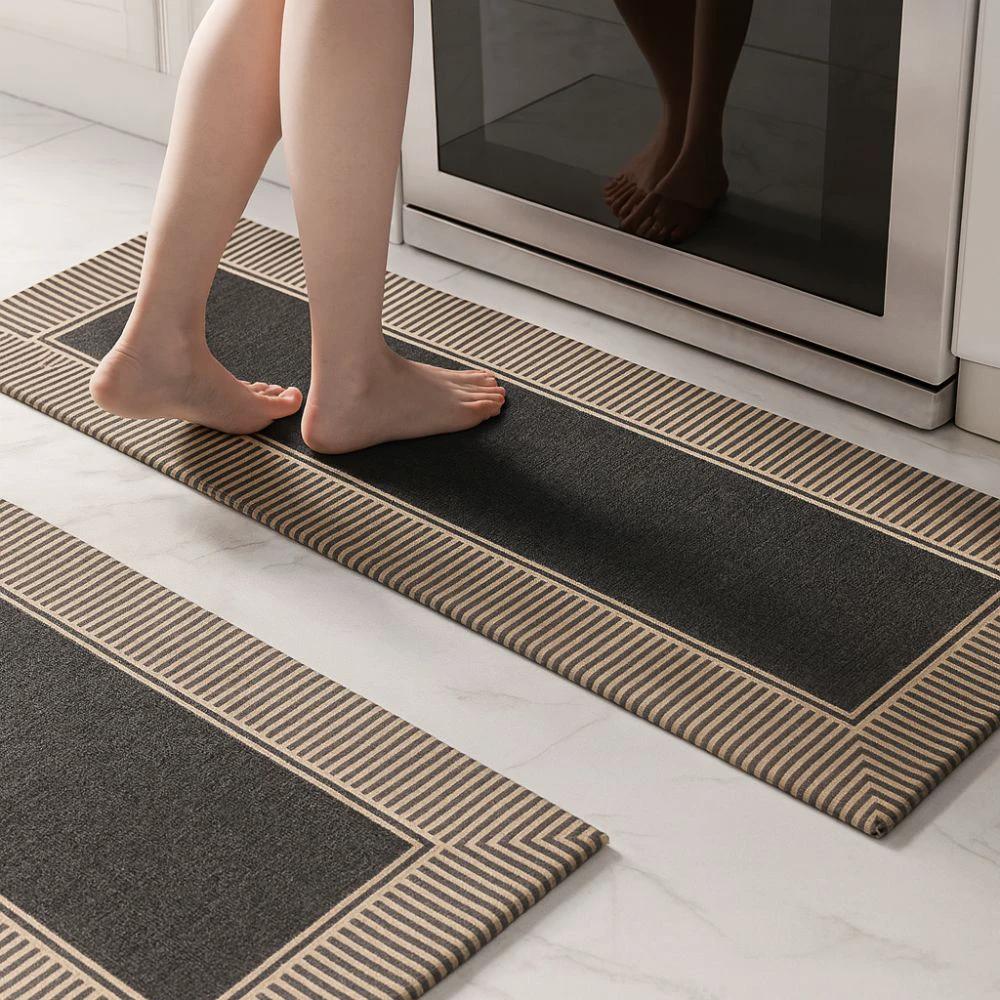 Zebra Stripe Soft Kitchen Runner Mat