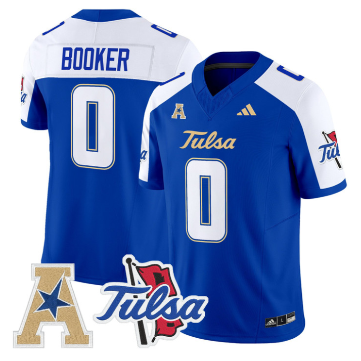 Zion Booker Jersey #0 Tulsa Golden Hurricane 2025 Vapor Stitched
