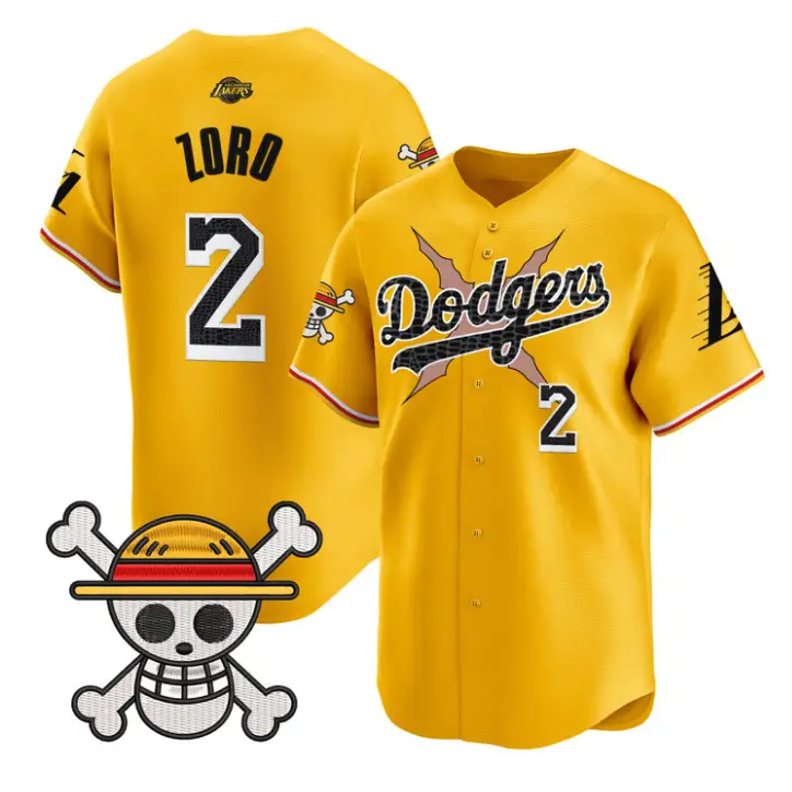Zoro Jersey #2 Dodgers One Piece Mamba Premier Stitched