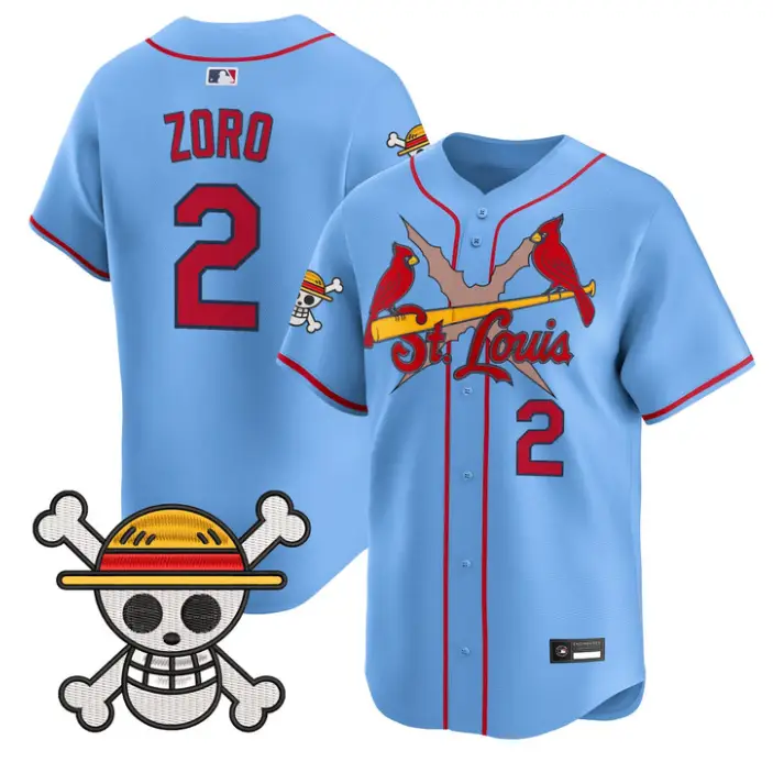 Zoro Jersey #2 St. Louis Cardinals One Piece Premier Limited Stitched