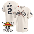 Zoro Jersey #2 Yankees One Piece Vapor Premier Stitched