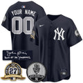 New York Yankees John Sterling Tribute Patch Vapor Premier Limited Custom Jersey - Stitched