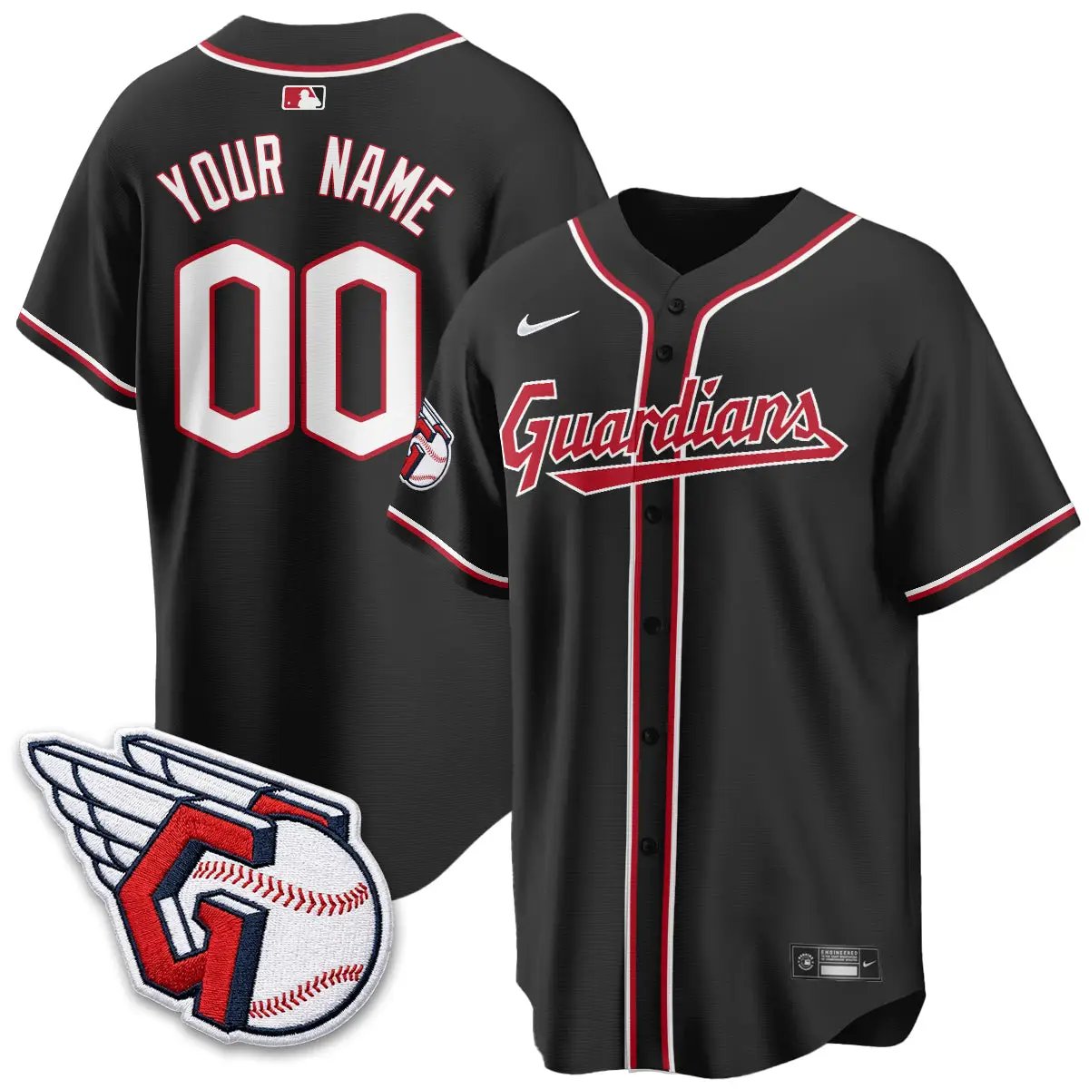 Cleveland Guardians 2026 Black Out Style Limited Vapor Custom Jersey - All Stitched
