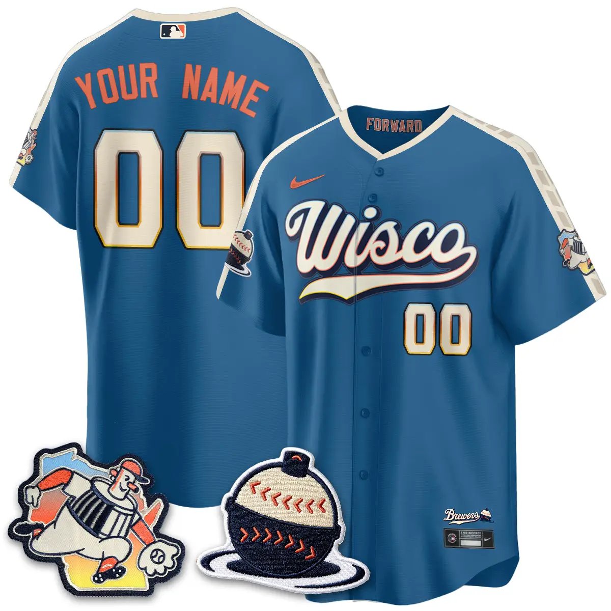 Milwaukee Brewers 2026 City Connect Vapor Limited Custom Jersey - All Stitched