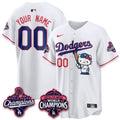 Los Angeles Dodgers x Hello Kitty Night 2026 Vapor Custom Jersey - All Stitched