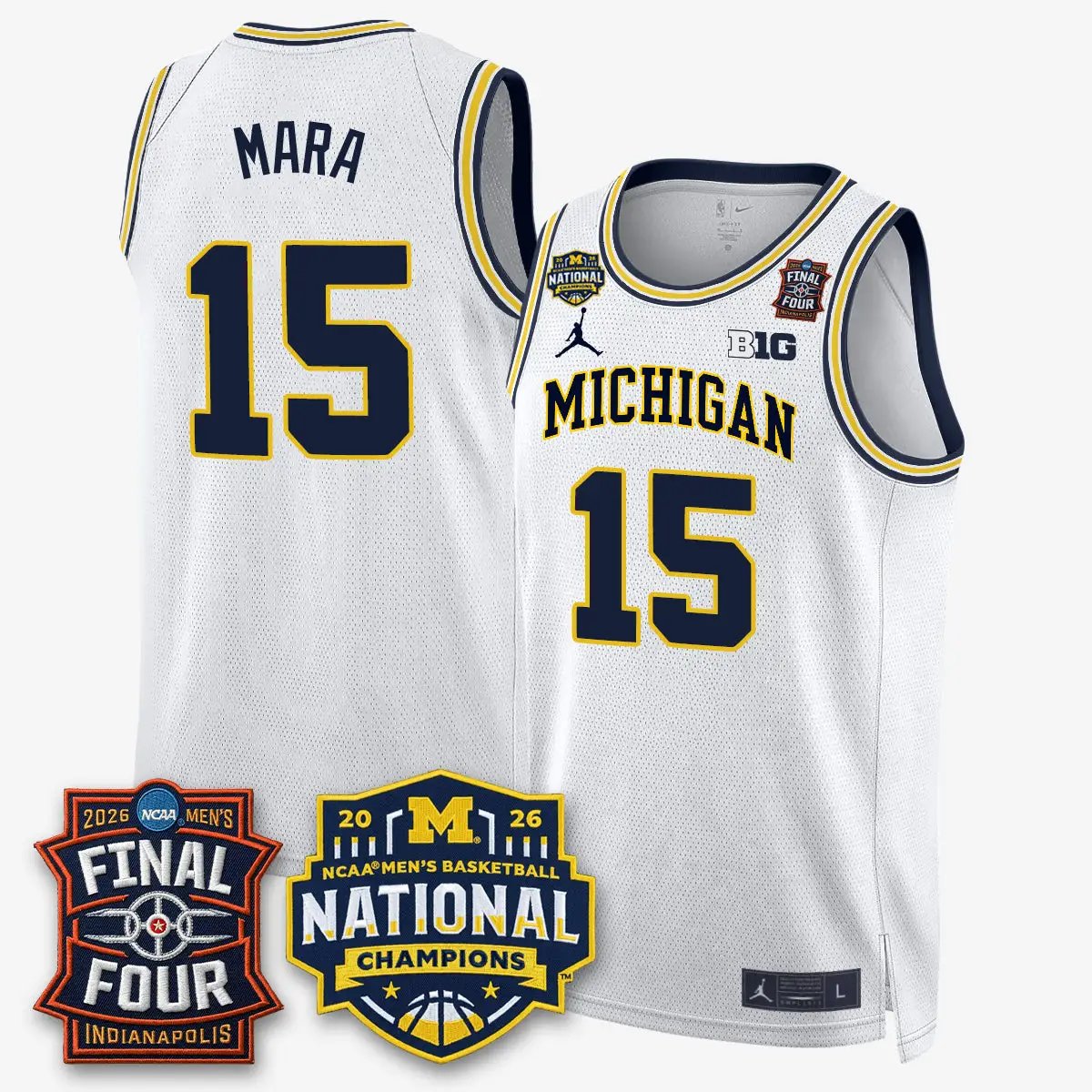 Men Michigan Wolverines 2026 NCAA Basketball Champions Limited Jersey - All Stitched