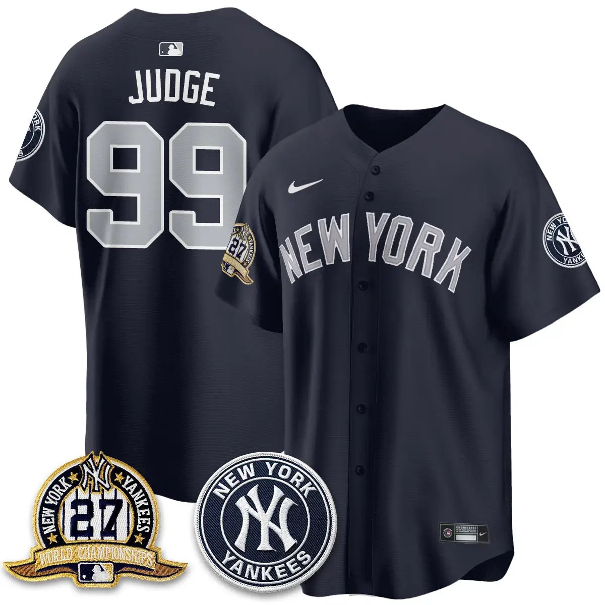 Men New York Yankees Alternate Jersey - All Stitched