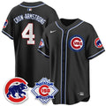 Men Chicago Cubs 150th Anniversary Black Out Style Vapor Premier Limited Jersey - All Stitched