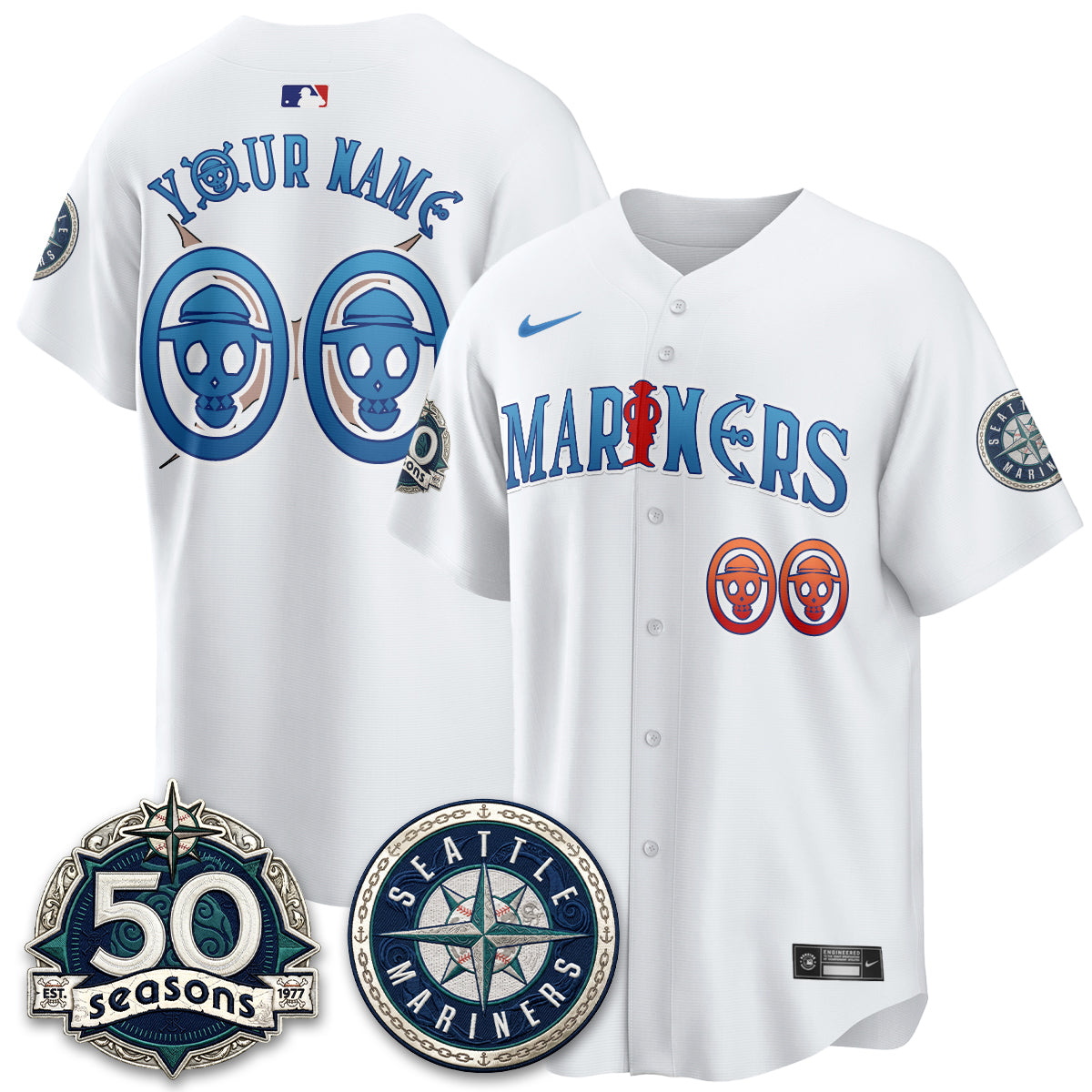 Seattle Mariners x Japanese Cartoon Vapor Limited Custom Jersey - Stitched