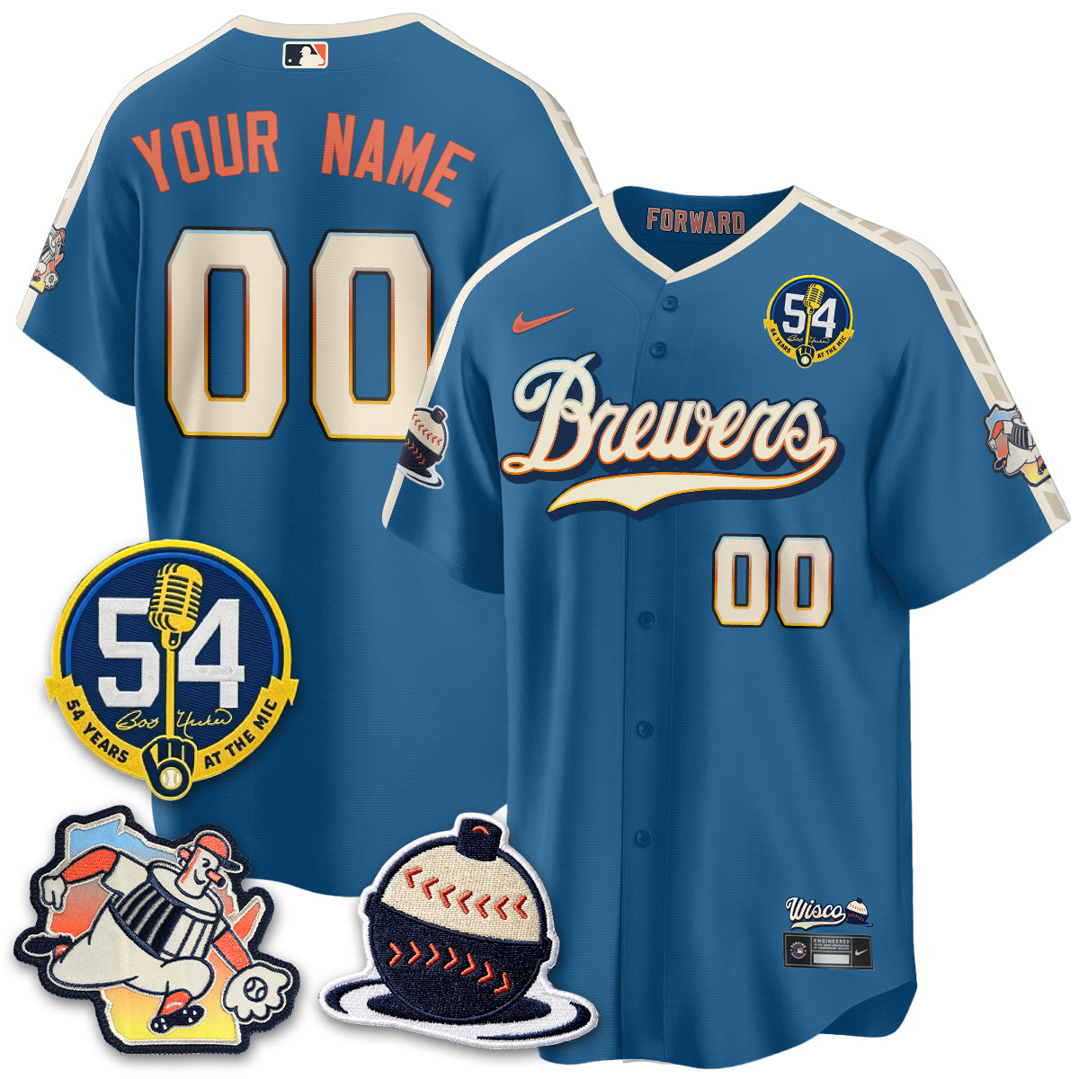 Milwaukee Brewers 2026 City Connect Bob Uecker Vapor Limited Custom  Jersey - All Stitched V1