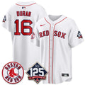 Men Boston Red Sox 125th Anniversary Patch Vapor Jersey - Stitched